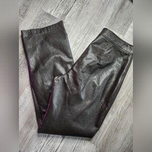 Classiques Entier Rich Brown Genuine Leather Trousers